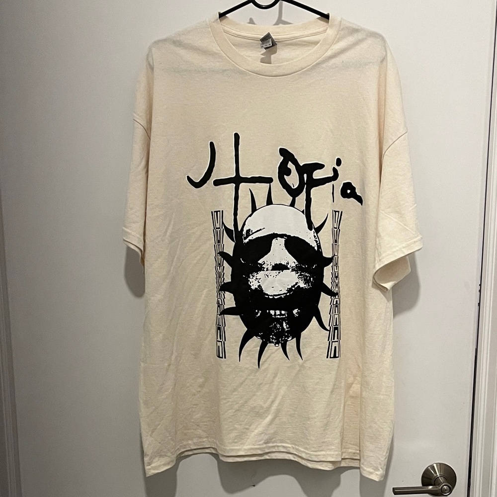 Travis Scott Utopia Album Cream Graphic Tee Size 2XL